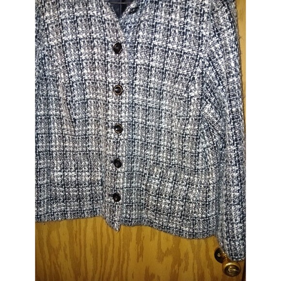 Croft & Barrow Career Jacket Womens Size XL 42×25 Static Gray Buttoned Lining - Picture 11 of 16